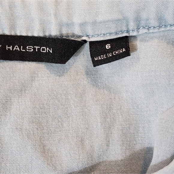 H by Halston light blue Chambray tied waist romper size 6 small - Picture 6 of 7